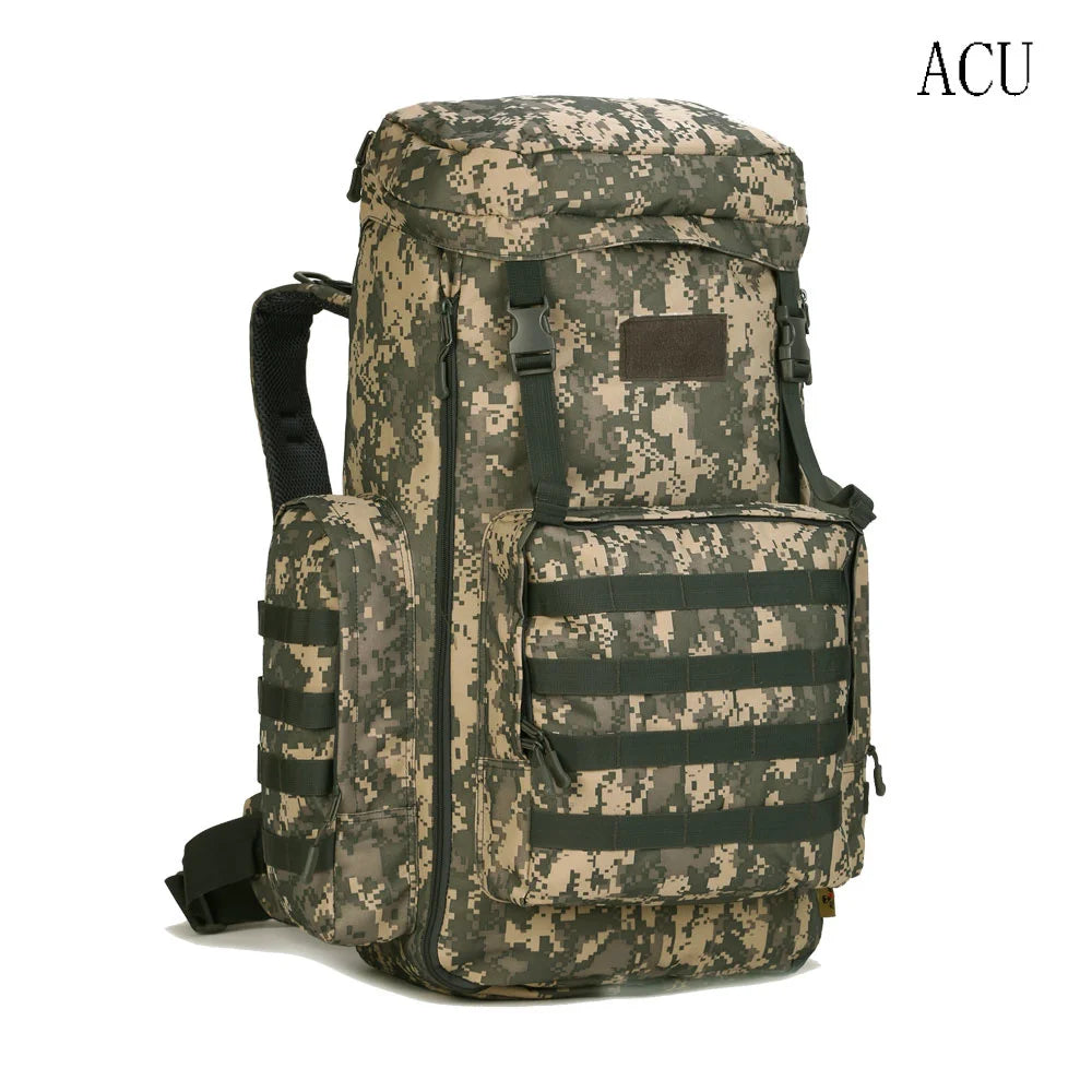 PROTECTOR PLUS 70L-85L Army Tactical Backpack Hunters Backpack Unisex Military Field Bag CS CF Game Durable Outdoor Travel