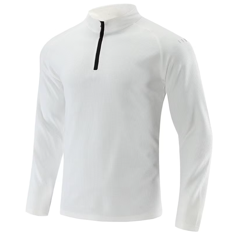 Quick Dry Sports Top Half Zip Casual Long Sleeve T-Shirt - Outdoor Breathable, Workout Shirt and Fitness Wear