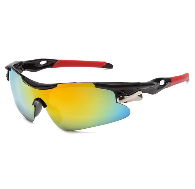 Polarized Sports Sunglasses: Unisex - One-piece Lens Designed for Running, Bike, All Outdoor activities