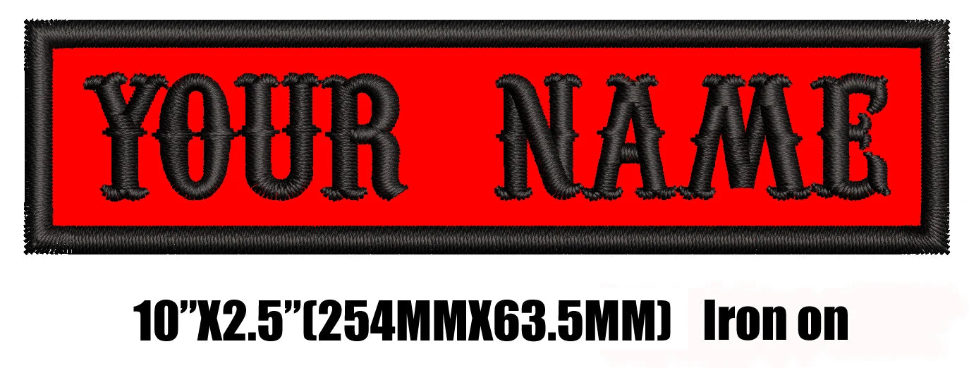 1 Pcs Custom Name Patch, Personalized Rocker Rider Motorcycle Biker Patches Tactical Vest Jacket Appliqued Dog Harness Multiple