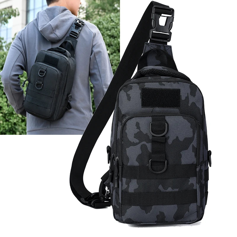Tactical Fishing Chest Bag Large Storage Outdoor Travel Hiking Cycling Commuting Shoulder Bags Leisure Phone Pouch Backpack
