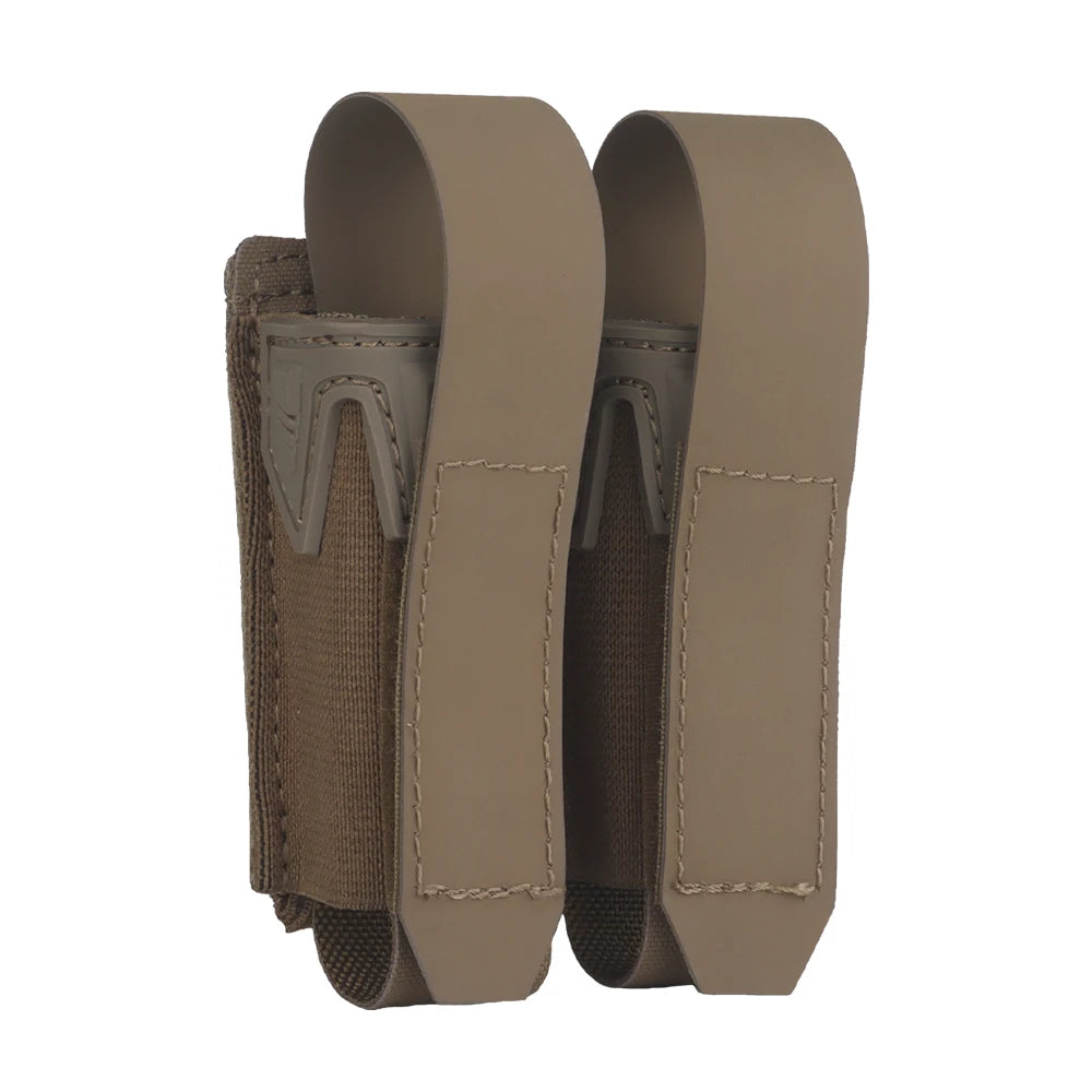 9MM Double Mag Pouch Camo Style Pistol Magazine Pouch MOLLE Quick Release Airsoft Hunting Vest Tactical Belt Gear