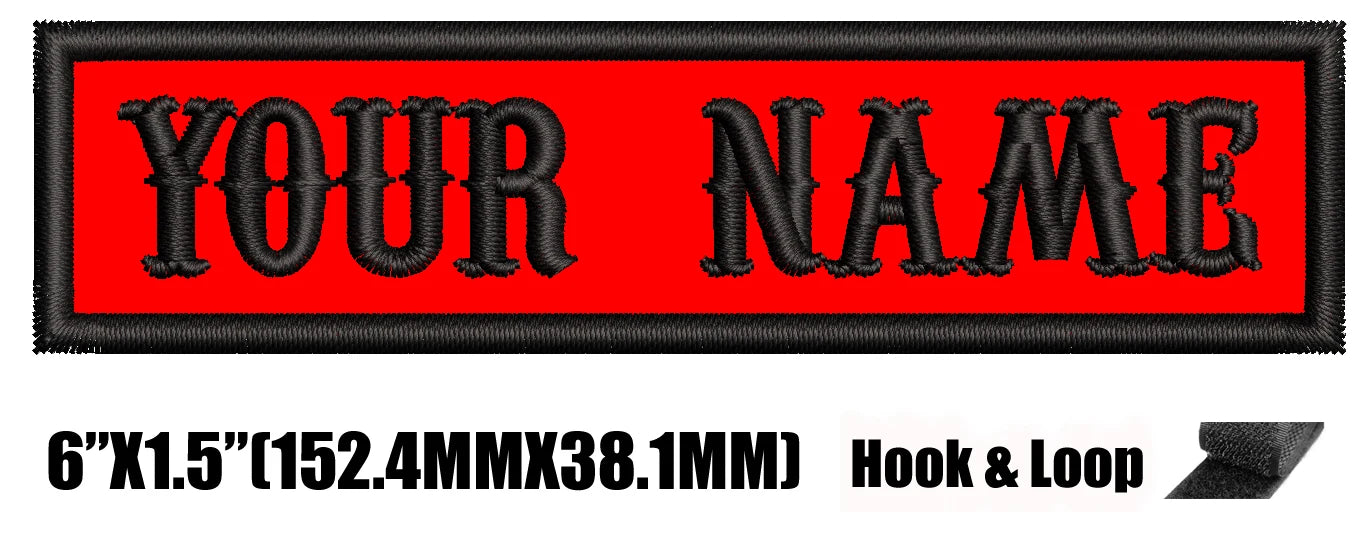 1 Pcs Custom Name Patch, Personalized Rocker Rider Motorcycle Biker Patches Tactical Vest Jacket Appliqued Dog Harness Multiple