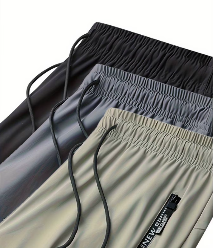 Men's Athletic Pants With Zippers Pockets - Lightweight, Sweatpants, Joggers Pants, Quick Dry, Workout & Training Sweat Pants.