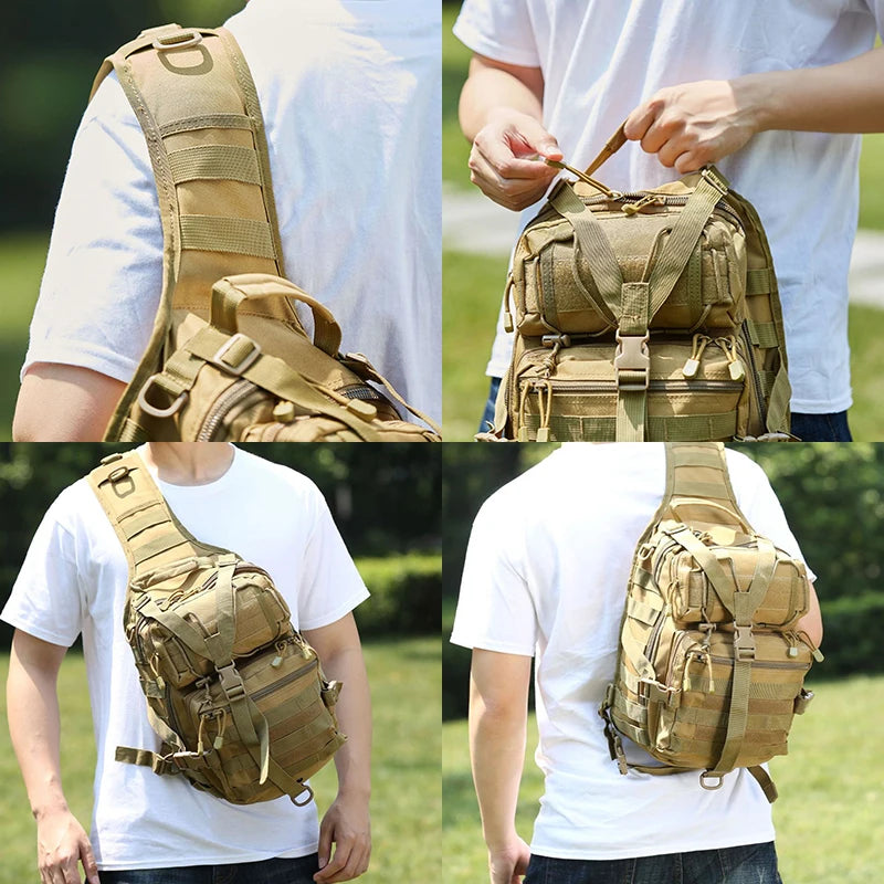 Tactical Sling Backpack - Versatile Chest Bag, Waterproof EDC Rucksack Bag for Outdoor, Hiking, Camping
