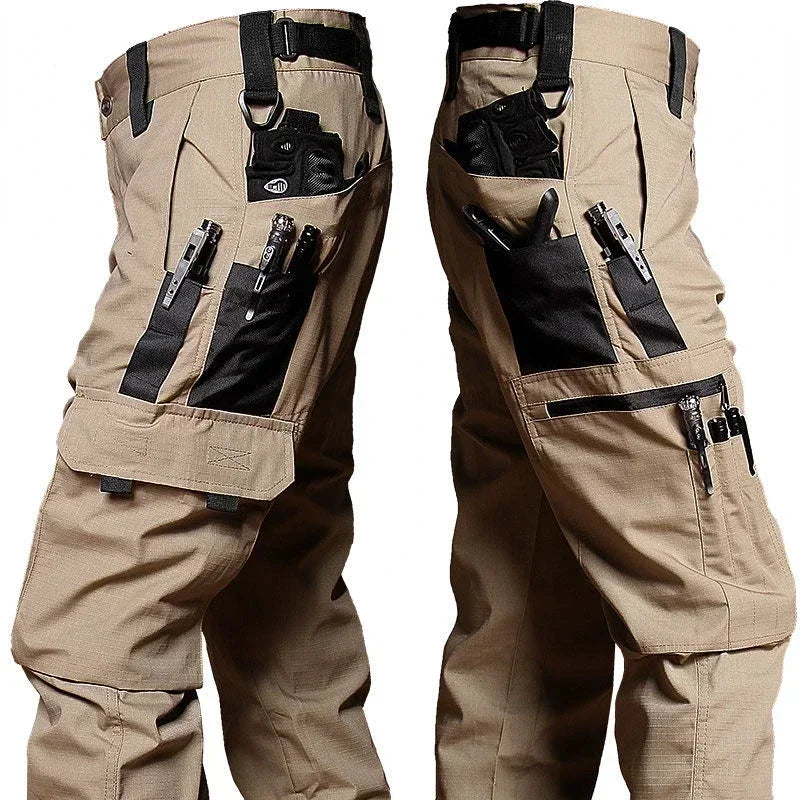 Men's Cargo Pants - Multi Pockets Work Trousers, Casual Tactical Pants Male Outwear, Straight Autumn Winter Wear-resisting Trousers