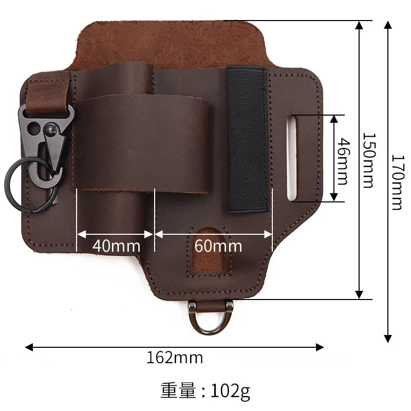 EDC Tactical Holster - Mole Pouch Outdoor Survival Waist Pack For Flashlight, Knife, Tools, Waterproof Nylon Gear Organizer