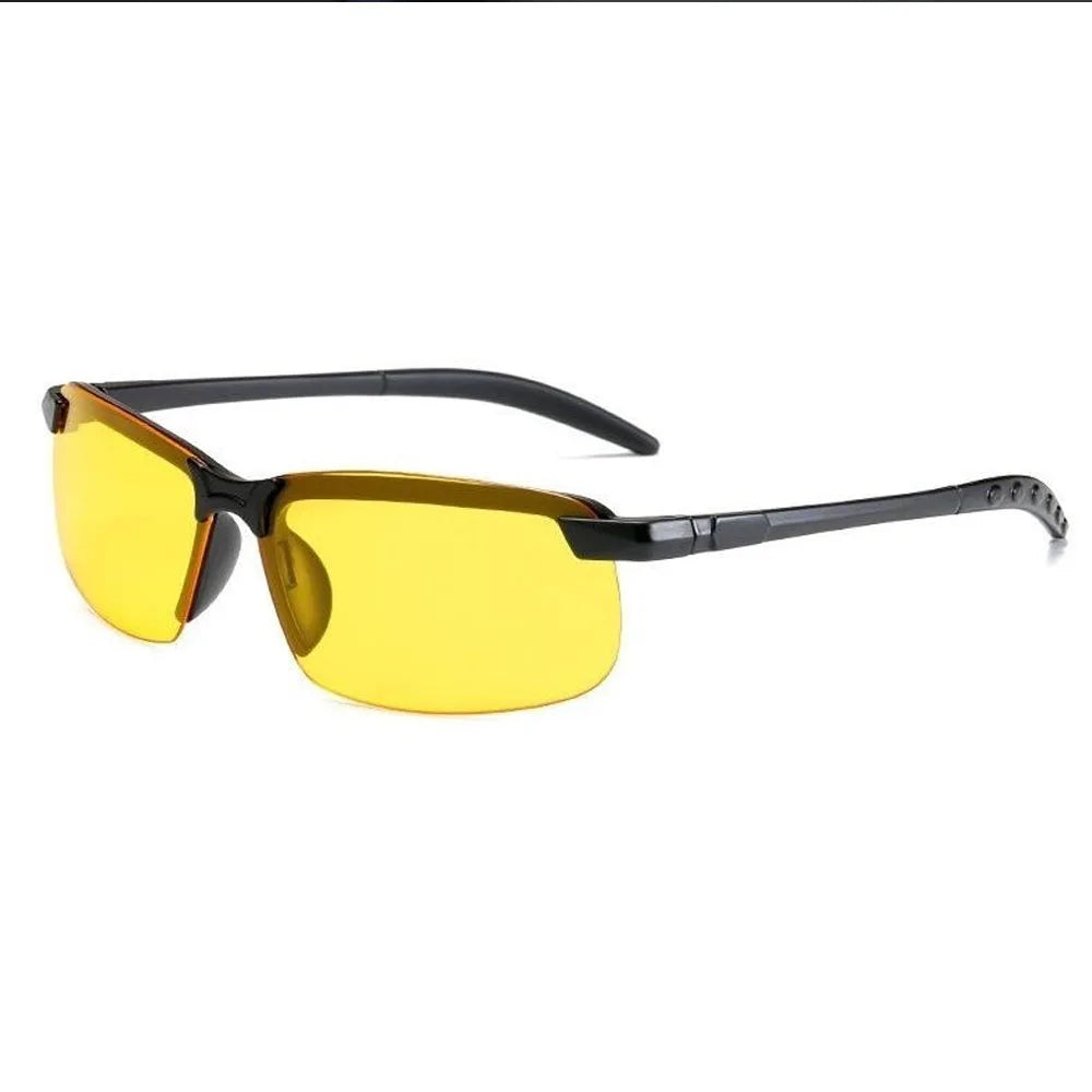 Rimless trendy Sunglasses man Luxury Fashion Polarized Sunglasses Vintage Square Ultra Light Driving Fishing Sun Glasses 2025 Ne