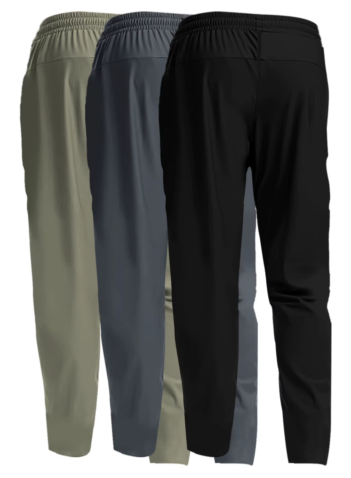 Men's Athletic Pants With Zippers Pockets - Lightweight, Sweatpants, Joggers Pants, Quick Dry, Workout & Training Sweat Pants.