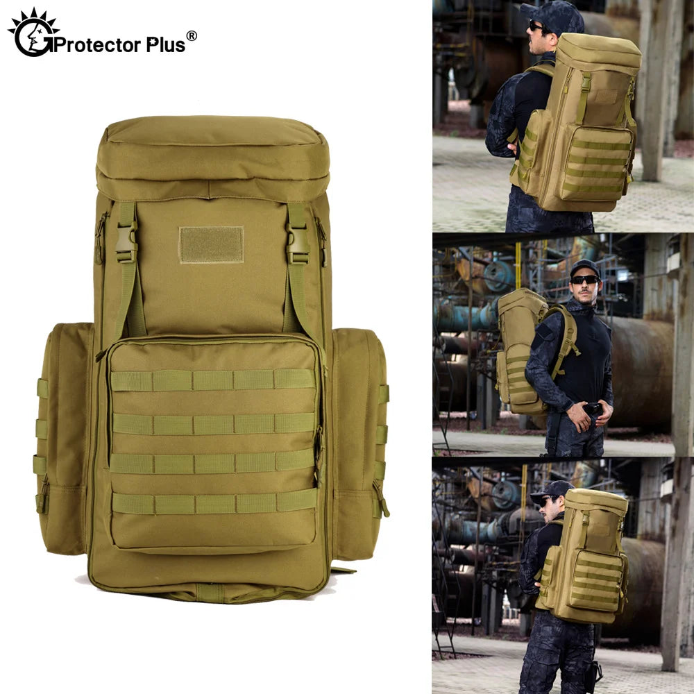 PROTECTOR PLUS 70L-85L  Army Tactical Backpack Hunters Backpack  Unisex Military Field Bag CS CF Game Durable Outdoor Travel