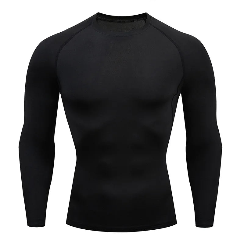 Men Compression Set MMA Long or Short Sleeve T-shirt Men's, Tight Pants Fitness, Bodybuilding, Clothes Rash guard, Sports Suits
