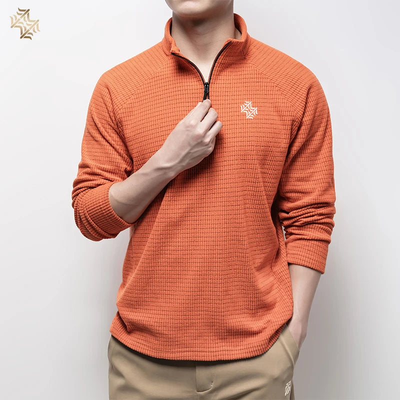 High quality men's Running fitness outdoor sportswear - Fashion, business casual and breathable long sleeve Tops