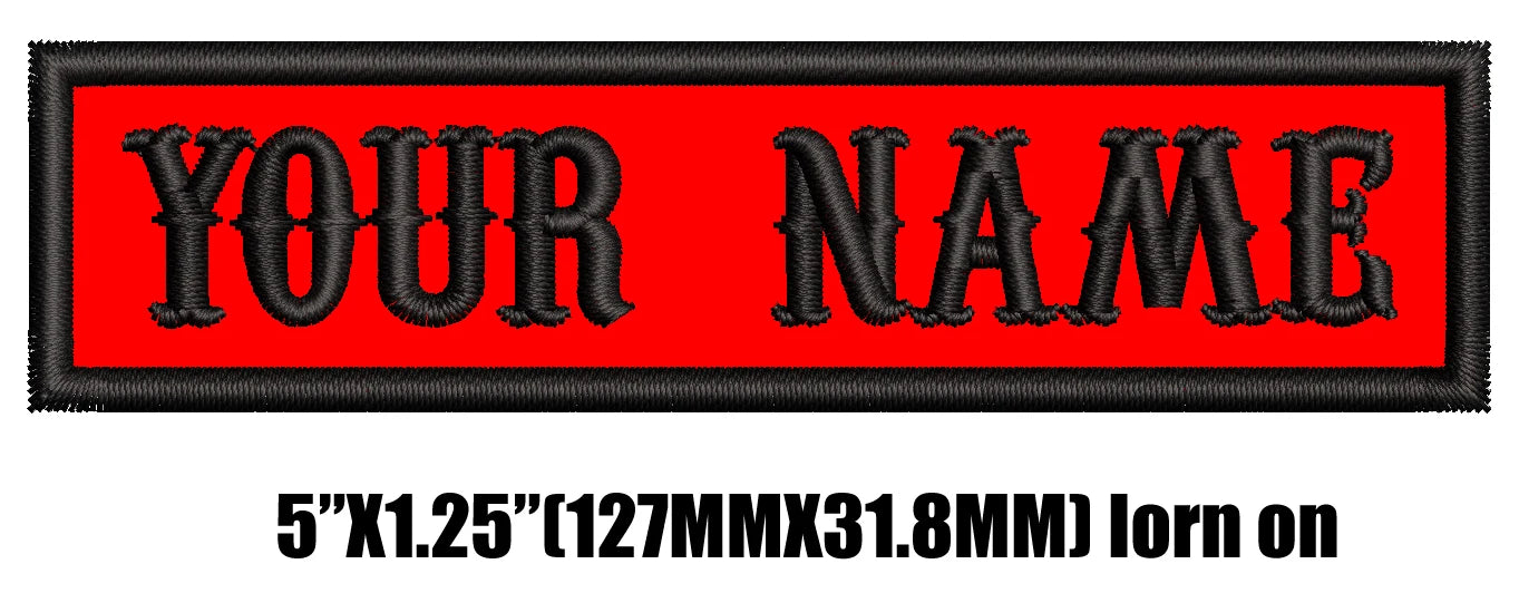 1 Pcs Custom Name Patch, Personalized Rocker Rider Motorcycle Biker Patches Tactical Vest Jacket Appliqued Dog Harness Multiple