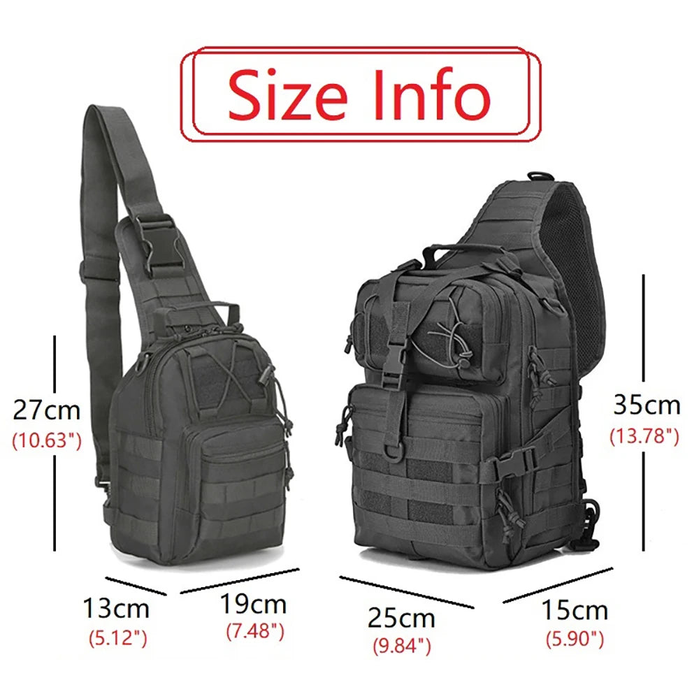 Tactical Sling Backpack - Versatile Chest Bag, Waterproof EDC Rucksack Bag for Outdoor, Hiking, Camping