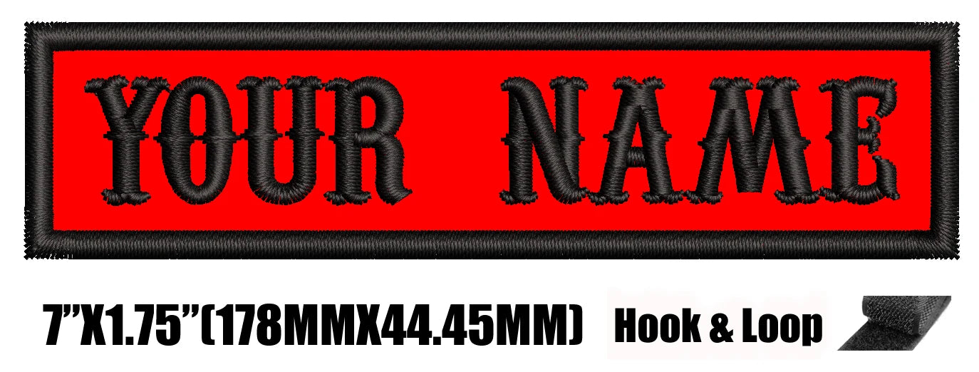 1 Pcs Custom Name Patch, Personalized Rocker Rider Motorcycle Biker Patches Tactical Vest Jacket Appliqued Dog Harness Multiple