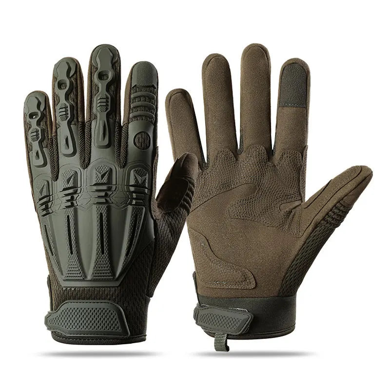 Military Tactical Motorcycle Riding Gloves - Full Finger, Non-slip Touchscreen Wear-resistant para, motos tactical Gear, Armor Gloves