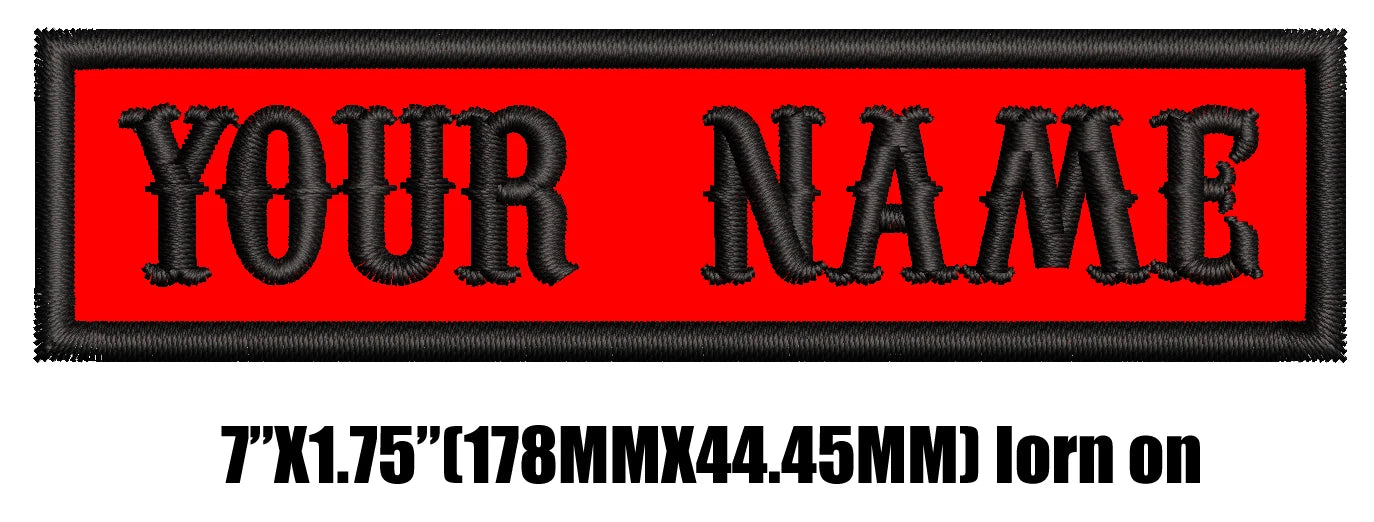 1 Pcs Custom Name Patch, Personalized Rocker Rider Motorcycle Biker Patches Tactical Vest Jacket Appliqued Dog Harness Multiple