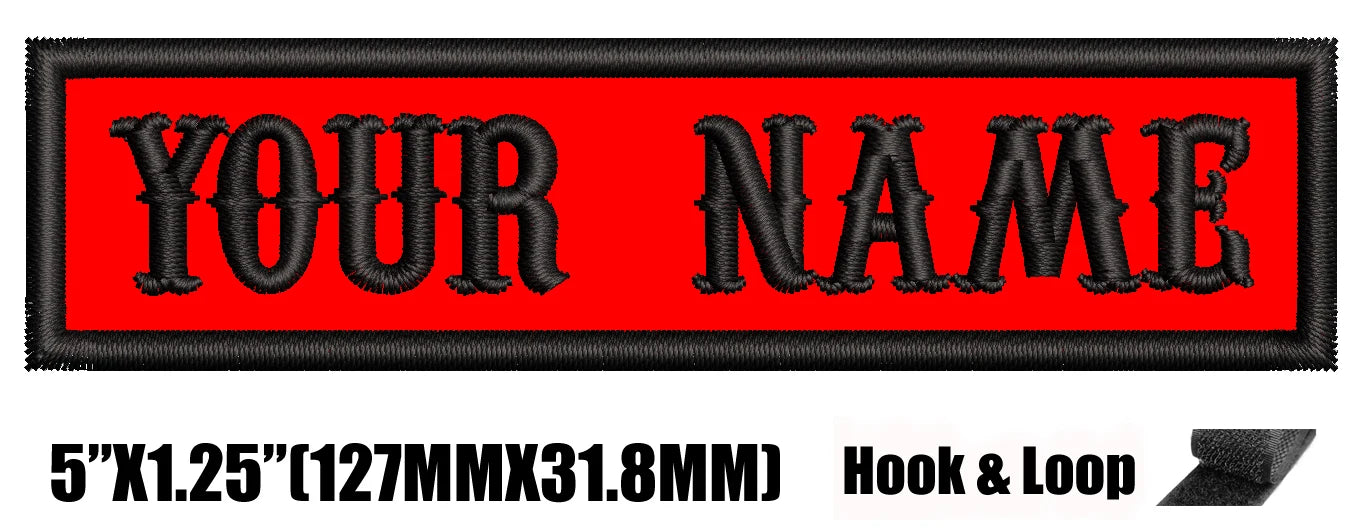 1 Pcs Custom Name Patch, Personalized Rocker Rider Motorcycle Biker Patches Tactical Vest Jacket Appliqued Dog Harness Multiple