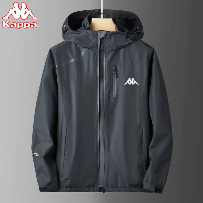 Kappa Men's Jacket – Autumn Winter 2024 New Luxury Brand Loose Windbreaker, Outdoor Multi-Pocket Waterproof & Windproof Coat