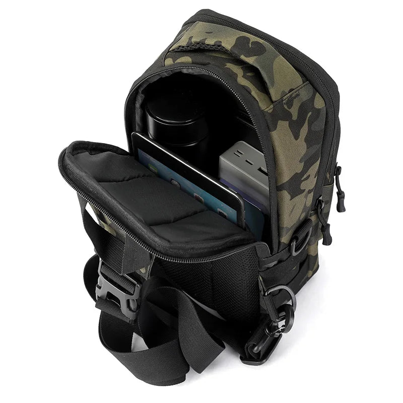 Tactical Fishing Chest Bag Large Storage Outdoor Travel Hiking Cycling Commuting Shoulder Bags Leisure Phone Pouch Backpack