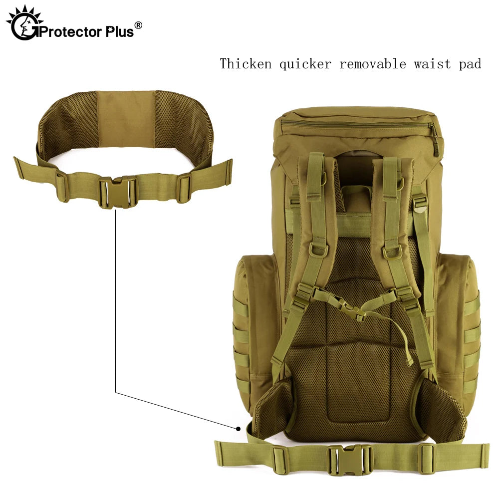 PROTECTOR PLUS 70L-85L  Army Tactical Backpack Hunters Backpack  Unisex Military Field Bag CS CF Game Durable Outdoor Travel