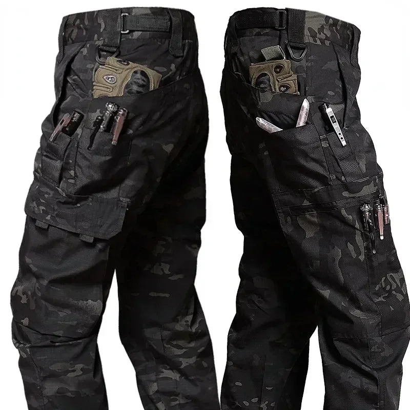 Men's Cargo Pants - Multi Pockets Work Trousers, Casual Tactical Pants Male Outwear, Straight Autumn Winter Wear-resisting Trousers