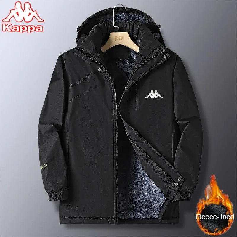 Kappa Men's Jacket – Autumn Winter 2024 New Luxury Brand Loose Windbreaker, Outdoor Multi-Pocket Waterproof & Windproof Coat