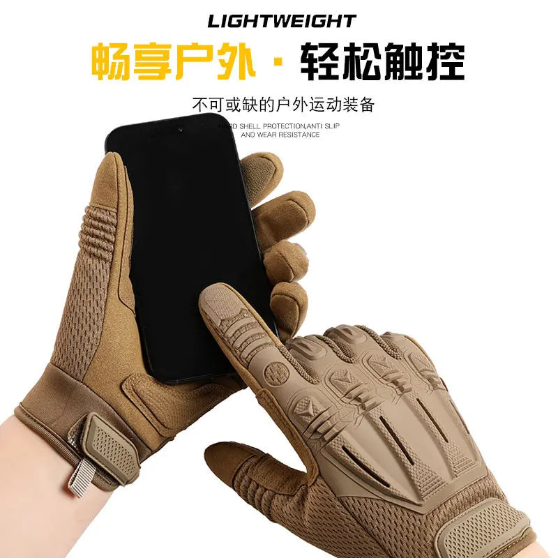 Military Tactical Motorcycle Riding Gloves - Full Finger, Non-slip Touchscreen Wear-resistant para, motos tactical Gear, Armor Gloves