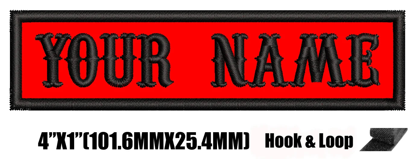 1 Pcs Custom Name Patch, Personalized Rocker Rider Motorcycle Biker Patches Tactical Vest Jacket Appliqued Dog Harness Multiple