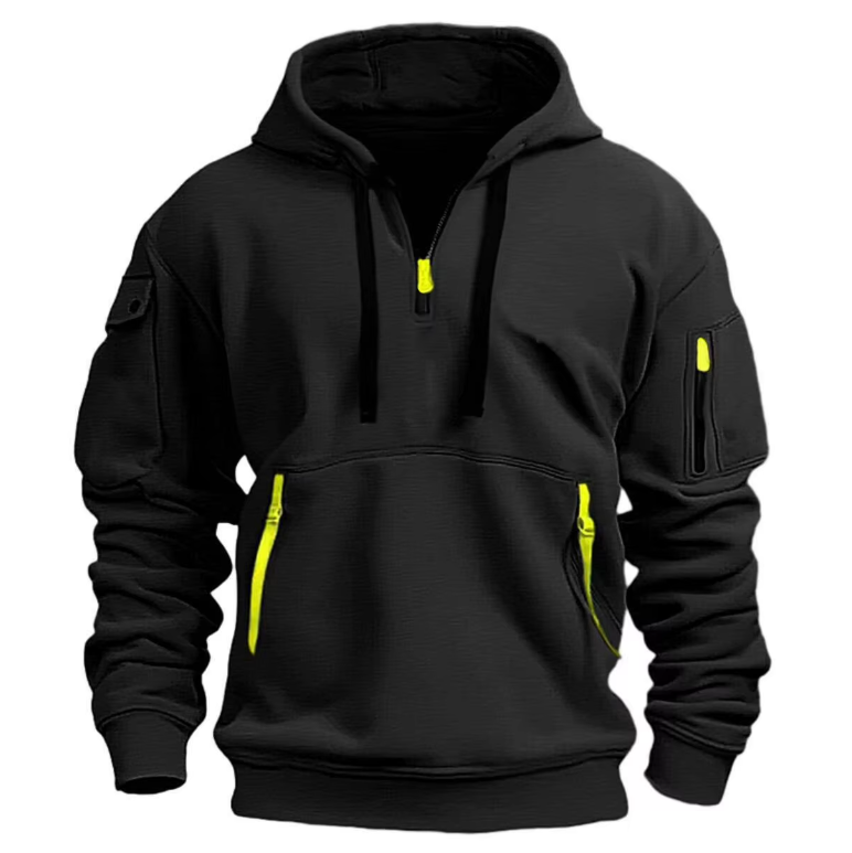 Autumn & Winter Men's Sports Hoodie - Zipper and Multi Pocket, Hooded Sweatshirt