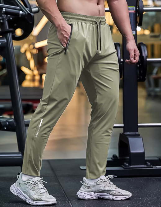 Men's Athletic Pants With Zippers Pockets - Lightweight, Sweatpants, Joggers Pants, Quick Dry, Workout & Training Sweat Pants.