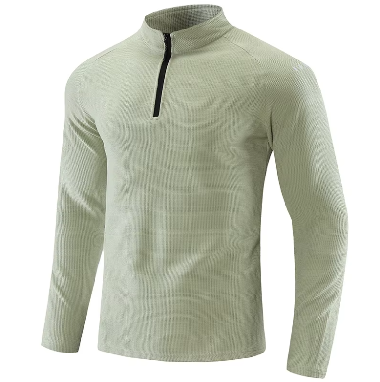 Quick Dry Sports Top Half Zip Casual Long Sleeve T-Shirt - Outdoor Breathable, Workout Shirt and Fitness Wear