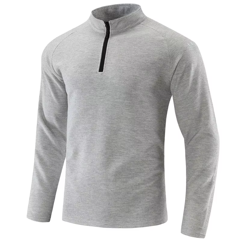 Quick Dry Sports Top Half Zip Casual Long Sleeve T-Shirt - Outdoor Breathable, Workout Shirt and Fitness Wear