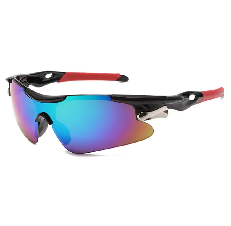 Polarized Sports Sunglasses: Unisex - One-piece Lens Designed for Running, Bike, All Outdoor activities
