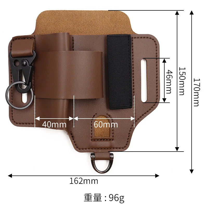 EDC Tactical Holster - Mole Pouch Outdoor Survival Waist Pack For Flashlight, Knife, Tools, Waterproof Nylon Gear Organizer