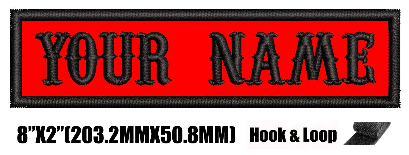 1 Pcs Custom Name Patch, Personalized Rocker Rider Motorcycle Biker Patches Tactical Vest Jacket Appliqued Dog Harness Multiple