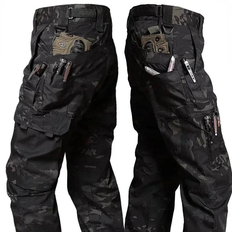 Men's Cargo Pants - Multi Pockets Work Trousers, Casual Tactical Pants Male Outwear, Straight Autumn Winter Wear-resisting Trousers