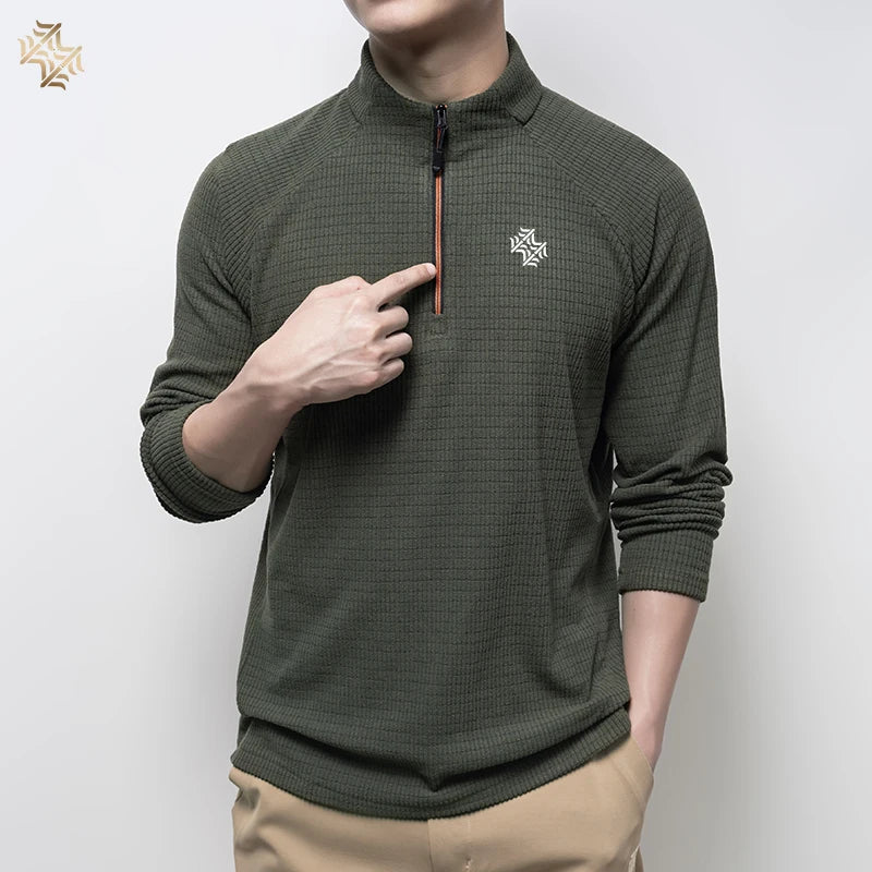 High quality men's Running fitness outdoor sportswear - Fashion, business casual and breathable long sleeve Tops