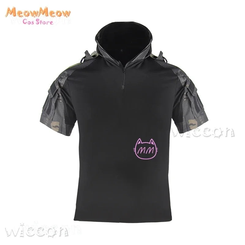 Call of Duty Ghost Tactical Cosplay Suit – Black and Blue Camo Combat Uniform. Perfect for military-style training, gaming events, or Halloween parties, this outfit delivers an authentic and durable tactical look inspired by the iconic game.